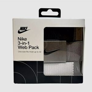 Nike 3-in-1 web Belt Pack one size fits most up to 42 black, grey & white